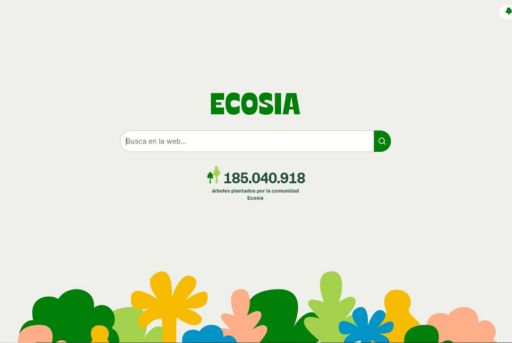 Página principal de Ecosia